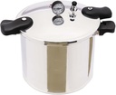 23 Quart Pressure Canner & Cooker, 90Kpa Aluminium Alloy Induction Compatible Thickened Pressure Cooker W/Pressure Gauge for Steam, Boil, Stew Food- Fast Heating- Explosion-Proof Double Protection