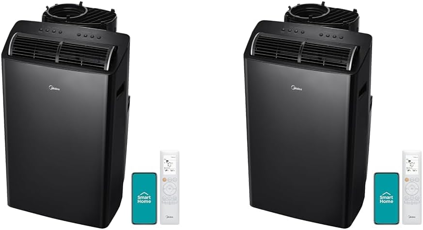 Midea Duo 14K & 12K BTU Ultra Quiet Smart HE Inverter Portable Air Conditioners with Heat, Compatible with Alexa & Google Assistant