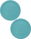 Pyrex 323-PC 1.5qt Sun Bleach Turquoise Replacement Mixing Bowl Lids (2-Pack)