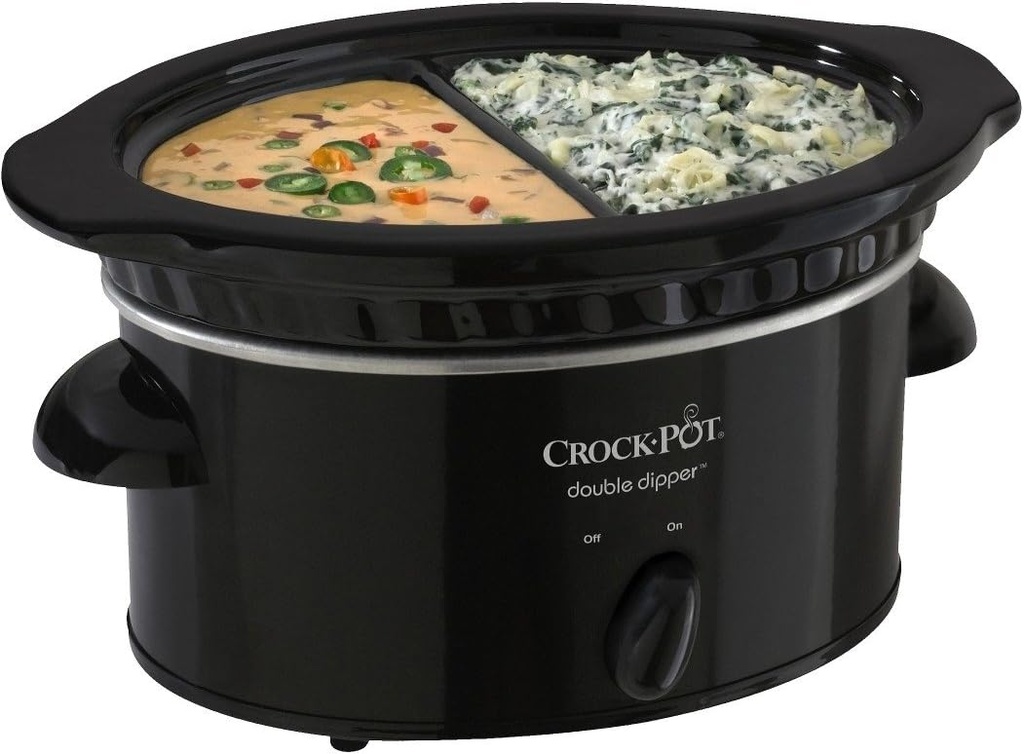 Crock-Pot SCDD 32-Ounce Manual Double Dipper Warmer, Black