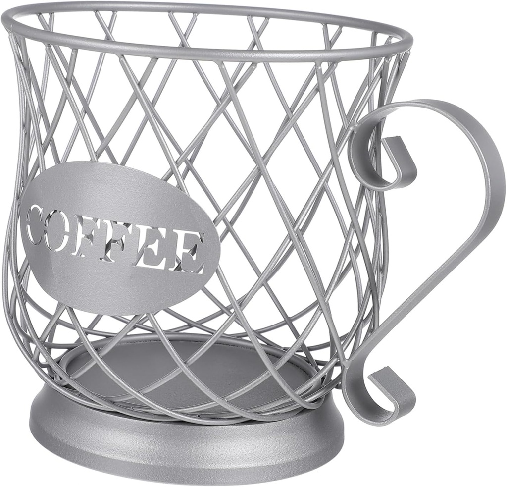 Amosfun Coffee Holder Basket Organizer for Snacks Fruits Storage for Kitchen Living Study Stylish Modern Design Finish