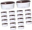 20Pcs Transparent Plastic Cake Boxes with Lids for Cupcakes and Muffins Resealable Pastry Holders for Parties and Food for Desserts and Treats