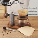 Mongdio #4 Cone Coffee Filters 8-12 Cups, Disposable Coffee Filters, Natural Unbleached Coffee Filters for Drip and Pour Over Coffee Maker - 100 Count
