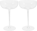 GANAZONO 2pcs Goblet Wine Glasses Elegant Stemmed Party Drinkware for Home Use for Birthdays and Celebrations Transparent