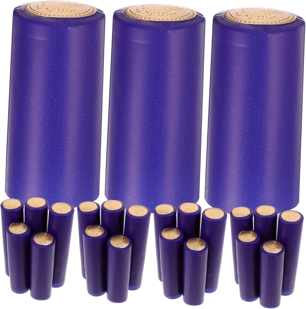 KICHOUSE 50pcs Wine Bottle Sealing Film Heat Shrink Caps for Wine Making Party Favor