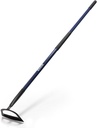WIKER 57 Inch Professional Garden Hoe, Heavy Duty Weeding Tool with Pre-Sharpened Blade, Fiberglass Long Handle for Effortless Soil Cultivation and Weed Removal