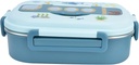 TOPINCN Lunch Box Divided Insulation Sealed with Cartoon Compartment Leakproof for Boxes Stainless Steel Lunch Boxes (Blue)