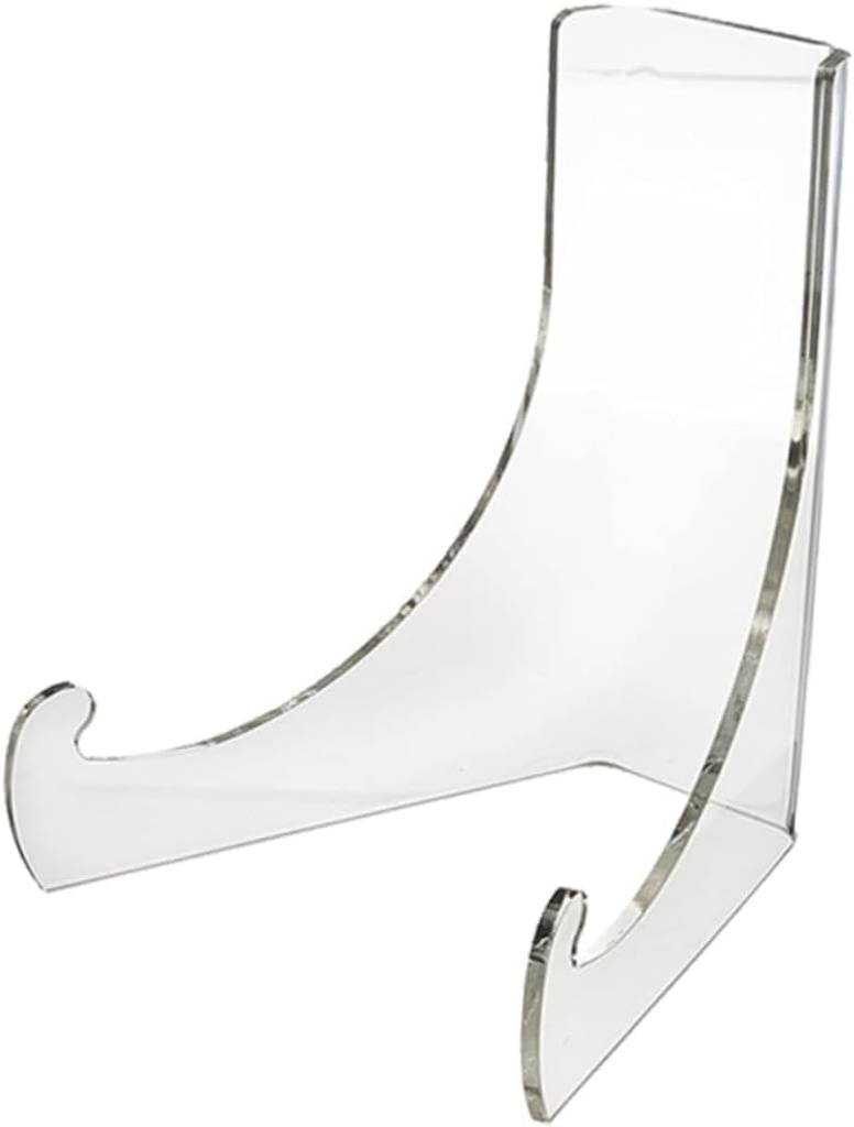 STOBAZA Acrylic Display Rack for Home Office Elegant Plate Bracket Tea Cake Storage Stand Lightweight Smooth Finish for Organizing and Showcasing Dishes