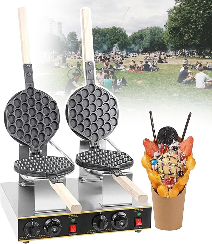 Restaurant Waffle Maker, Cake Puff Waffle Maker, Electric Waffle Maker, Non-Stick Design, Suitable For Family Restaurants/Cafes/Road Snack Bars/School Meetings,B