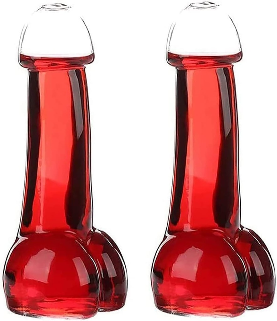 Funny Penis Glasses, Creative Wine Glasses for Cocktails, Beer Juice, Drinks, Funny Glass for Pubs and Parties (2 pieces)
