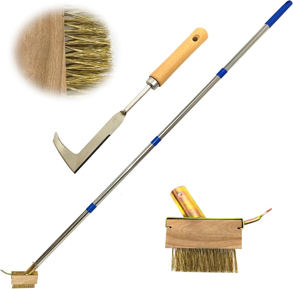 Long Handle Crack Weeder Crevice Weeding Tool-Weed Crack Remover Tool，Tool for Weeding Between pavers， Paving Sidewalk Driveway Crack Weeder， Weed Puller ，Patio Weed Remover Tool