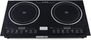 Double Induction Cooktop, Portable Electric Induction Cooker, Ceramic Cooker Cooktop Countertop Double Burner, Dual Infrared Cooktop, Black Crystal Panel, for Cooking