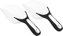 Mobestech 2pcs Multi-Function Ice Scoop and Flour Shovel Large Plastic Dry Food Scoops for Baking PET Food and Ice Cubes