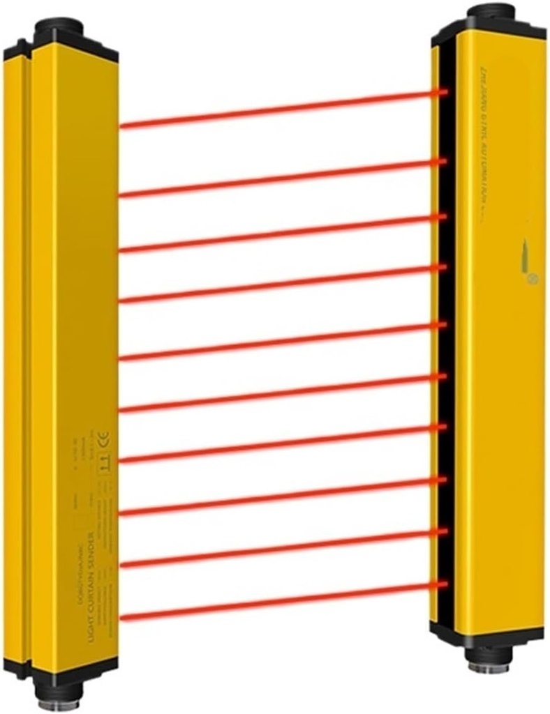 Safety grating light curtain sensor punch hydraulic press injection molding machine infrared through-beam photoelectric induction hand protection NPN+PNP(6 light spots,20mm)