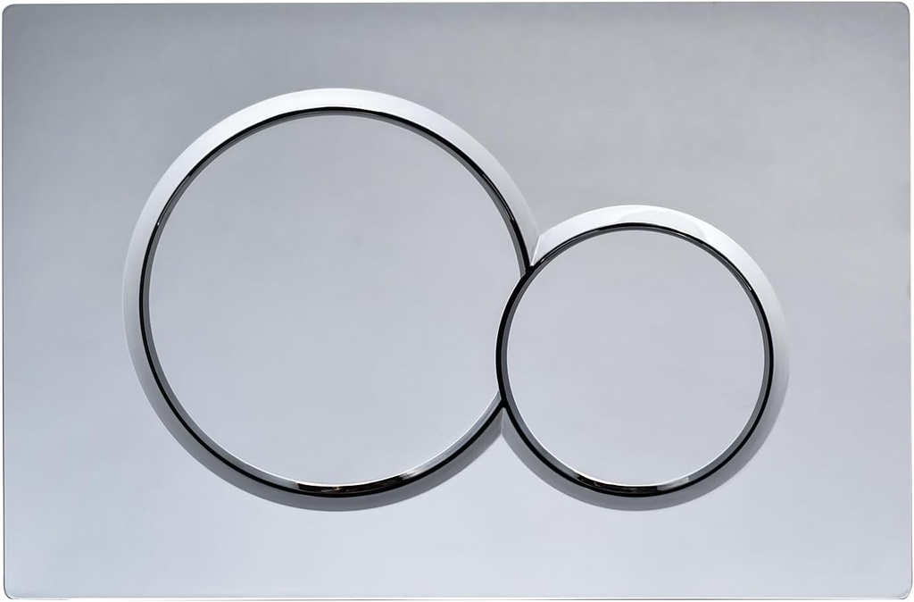 Dual Flush Plate Actuator for Wall Hung Toilets, Compatible with Geberit Sigma01-115.770.46.6, Easy Installation, Flush Plate Included (Chrome)