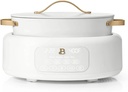 Beautiful 10-in-1 Electric Multi-Cooker, 6-Quart, Digital Display, Non-Stick Pot, One-Touch Control, 10 Cooking Functions (White Icing)