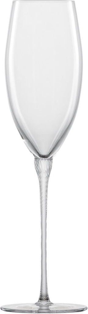 Zwiesel Glas Handmade Highness Crystal Glass, 8.5 Ounce Champagne (Set of 2), Clear
