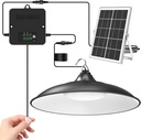 Solar Shed Light Indoor Outdoor, 2000LM Daytime Available Pendant Light with Pull String, Dusk to Dawn, 3 Lighting Modes Solar Lights Indoor, IP65 Waterproof for Barn, Gazebo, Shop, Garage
