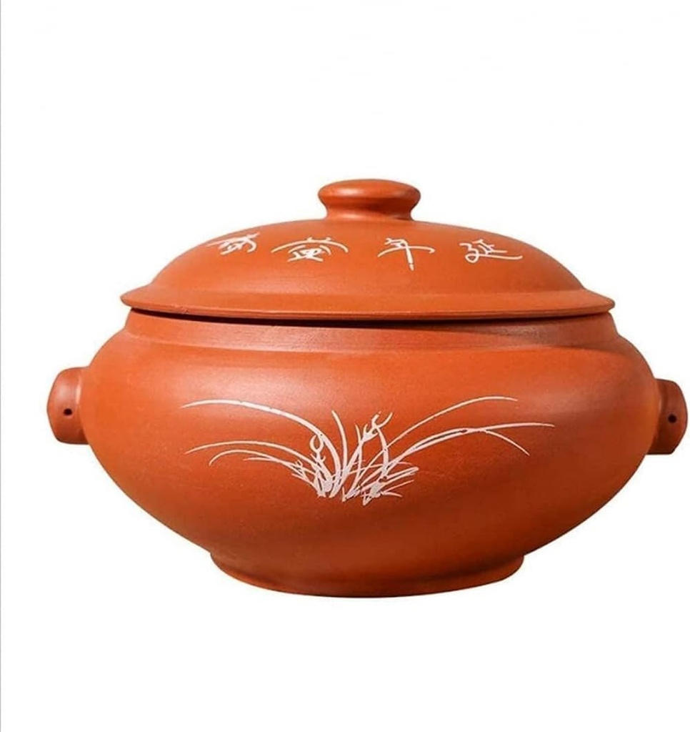 Ceramic Cooking Pot Casserole Clay Pot Simmering Steam Pot,notStick Slow Cooking HeatResistant 1.5l