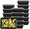 LOKATSE HOME 16 Pack Meal Prep Containers 24 oz Reusable Storage Lunch Bento Boxes, Freezer and Dishwasher Safe & Stackable