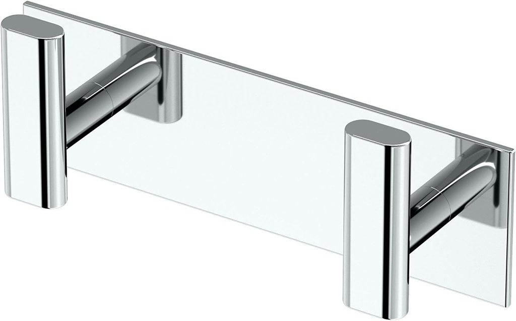 Gatco 1283 Elevate All Modern Décor Double Rectangle Hook, Chrome/Wall Mounted 6.5" W X 2" H 2-Hook/Robe, Towel Hook for Bathroom
