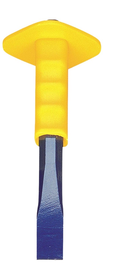 Groz 32841 10" Chisel with 3/4" Blade and 5/8" Stock, Oxford Blue, Yellow Grip