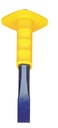 Groz 32841 10" Chisel with 3/4" Blade and 5/8" Stock, Oxford Blue, Yellow Grip