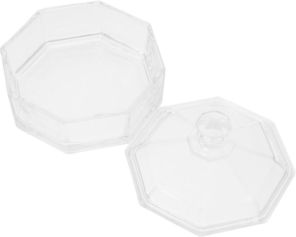 GLEAVI Glass Candy Dish with Lid Decorative Candy Bowl for Home Storage Airtight Sugar Jar Canister for Cookies and Snacks