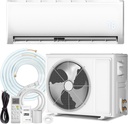 12000 BTU Mini Split AC/Heating System with Inverter, 19 SEER2 115V Energy Efficient Ductless Wall-Mounted Air Conditioner Unit Cools Rooms up to 750 Sq. Ft with Heat Pump & Installation Kits