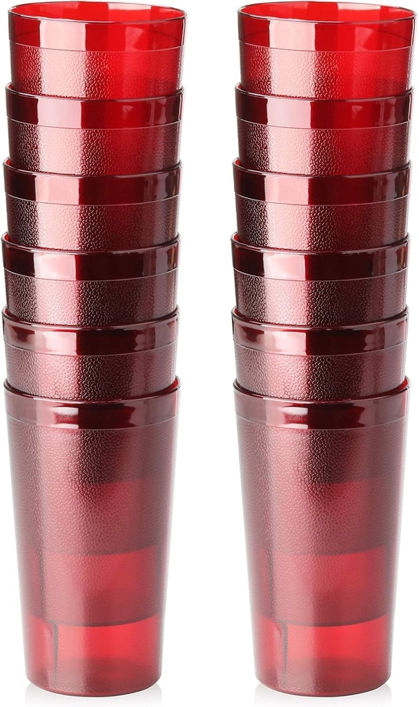 New Star Foodservice | Restaurant-Grade Beverage Tumblers (Red Set of 12, 20 oz)