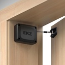 EKZ Retractable Automatic Door Closer – Fits Sliding Glass, Screen, Single & Double Doors – Strong 3.3 lb Spring Tension, Punch-Free Easy Install for Entry, Bathroom, Bedroom, Study (1 Pack)