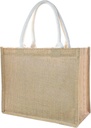 Jute Tote Bags - Durable Burlap Bags with Handles, Great for DIY, Shopping, and Special Occasions - 14.2" x 12.6" x 6.7"