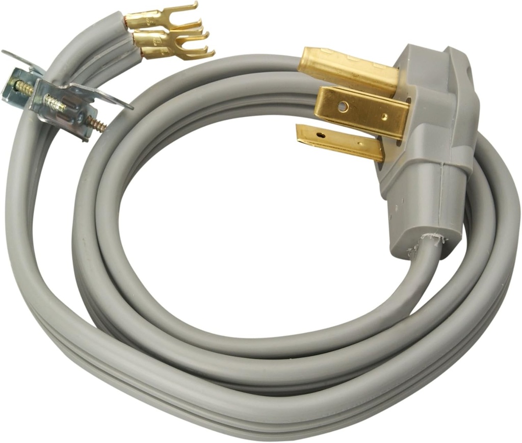 Southwire Dryer Power Cord - Built for Safe & Secure Dryer Connections - 3-Wire Design - Flat Right Angle Plug - Copper Conductors - 30 Amp - 6 Foot