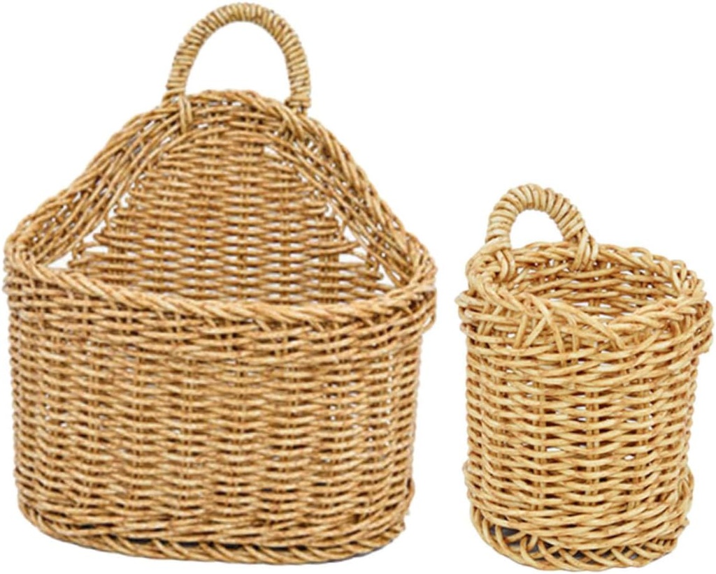2pcs Ginger Garlic Storage Basket Farmhouse Decor Wall Hanging Baskets for Kitchen