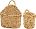 2pcs Ginger Garlic Storage Basket Farmhouse Decor Wall Hanging Baskets for Kitchen