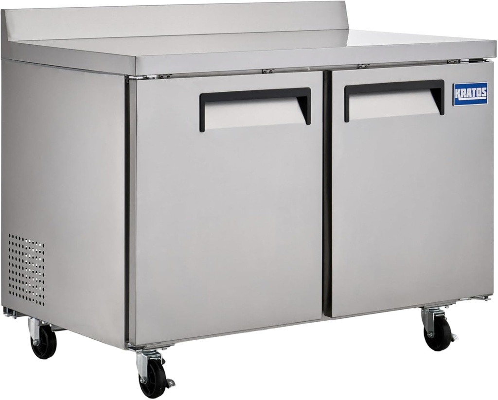 Kratos Commercial Refrigerator, 2 Door 48" Worktop Refrigerator (67K-308)
