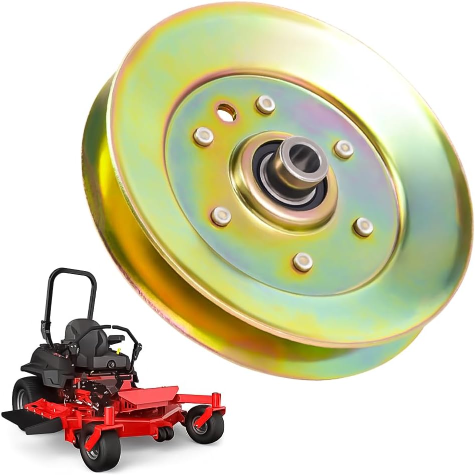 Mower V-Idler Pulley, 6 Inch OD x 4 Inch ID, Black Metal, Compatible with Ariens & Gravely Lawn Mowers, Pulley