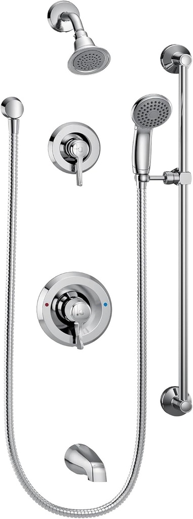 Moen T8343EP15 Commercial M-Dura Posi-Temp Tub/Shower Trim, Valve Required 1.5-gpm, Chrome
