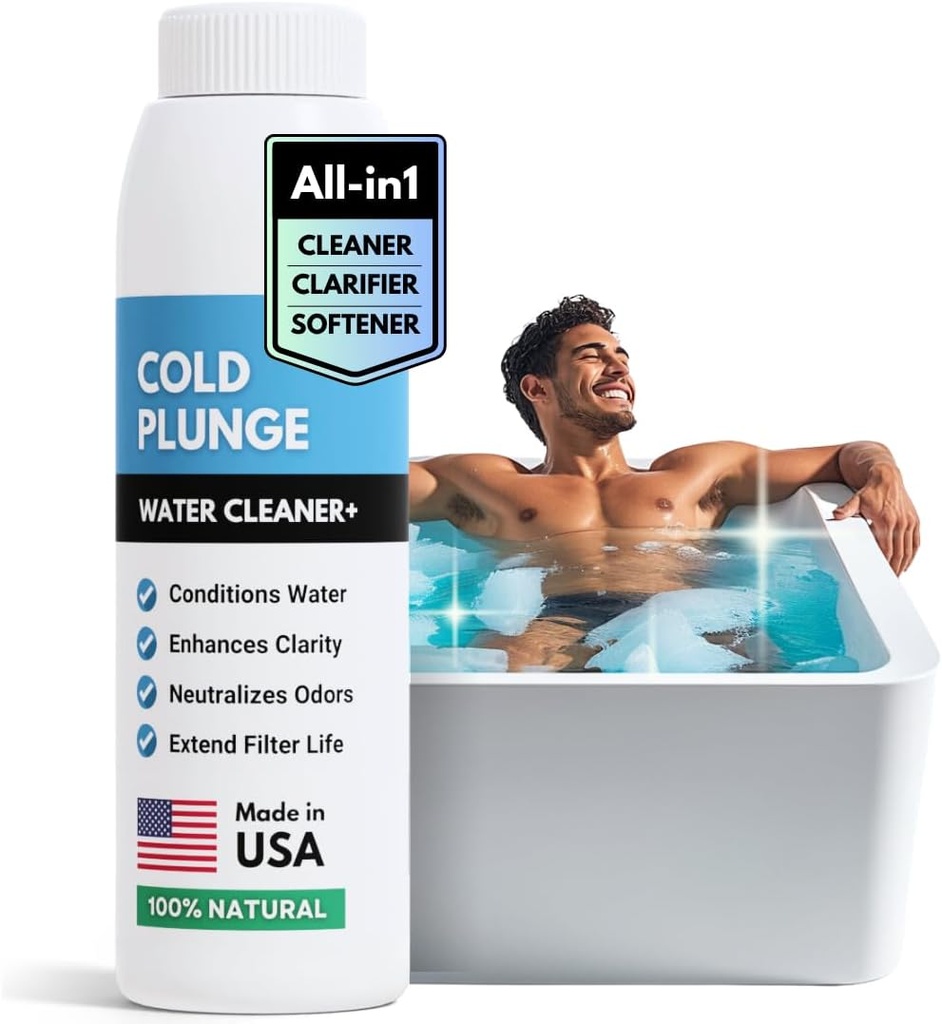 All-in-One Cold Plunge Water Treatment – Cleaner, Clarifier, Softener & Stabilizer with Natural Chitosan for Fresh, Crystal-Clear Ice Baths | Advanced Odor Prevention