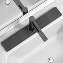 23.6" x 3.9" Stone Faucet Mat for Kitchen Sink, Quick Drying Diatomite Sink Tray, Faucet Sink Splash Guard for Prevents Moisture Buildup (Dark Gray)