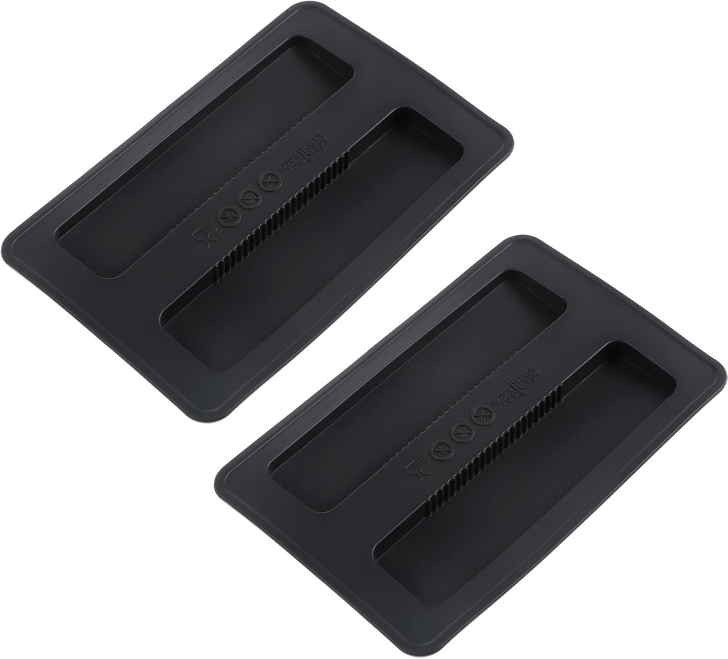 TIESOME Silicone Toaster Cover, 2 PCS 2 Slice Toaster Lid Black Bread Maker Cover Toaster Dust Covers Toaster Appliance Top Protector Toaster Oven Cover Kitchen Appliance Covers