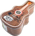 PRETYZOOM guitar shape tin box cookie candy sweet storage container christmas tin treat boxes style (red coin collection supplies black) tip jar