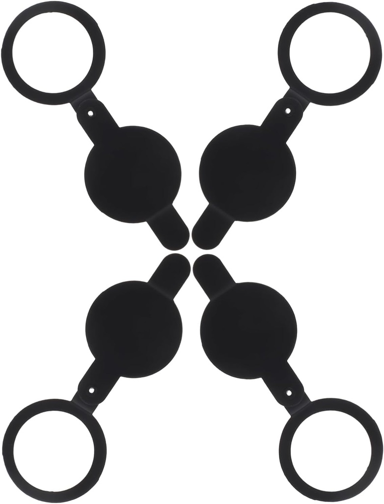 Mikikit 4pcs Copper Peephole Covers for Door Viewers Security Protector for Home Office and Hotel and Block for Viewing