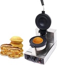 Burger Maker Machine,Ice Cream Burger Make Commercial Hamburger Waffle Maker, 1300W Hamburger Waffle Maker, Sandwich Press