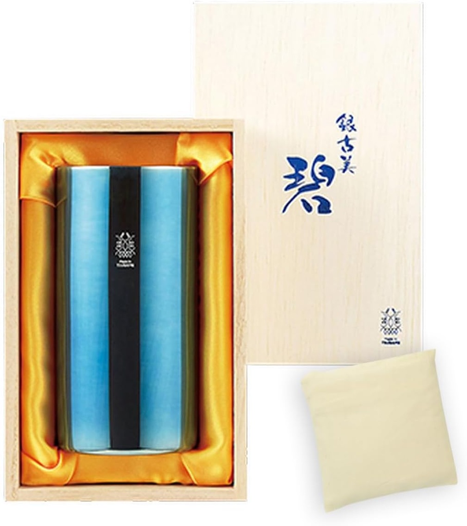 J-kitchens EcoBag Ginfurumi Double Structure Sake Glass Set, Highball, 2.8 fl oz (80 ml), Made in Japan