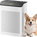 Air Purifiers for Home Large Room up to 2200sq.ft with Washable Filters, EVALIT Air Purifier for Bedroom with Fragrance, PM 2.5 Display Air Quality Sensor for Smoke Dust Odors, White, 1Pack+3Modes