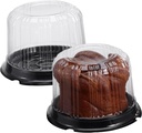 Sosoport 10Pcs Transparent Cake Box Round Cake Carrier for Desserts for Storing and Presenting Cakes Cupcakes and Snacks for Celebrations