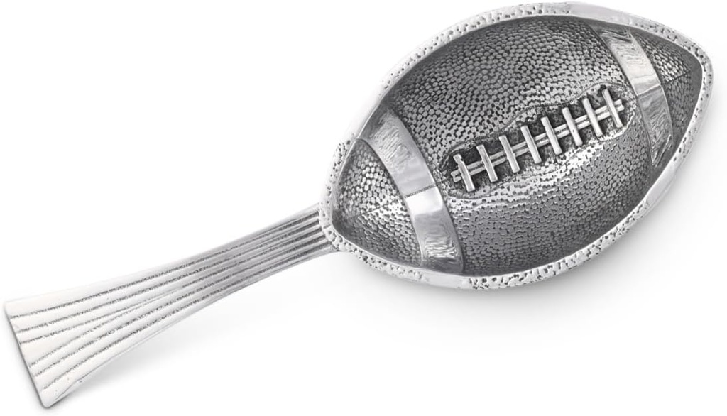 Arthur Court Designer Metal Ice Scoop - Durable Ice Scoop for Freezer and Ice Machine, Ideal Gift for Football Lover, Tailgating, Barware, Super Bowl Party - Comes in a Gift Box
