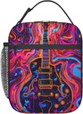 Lunch Box for Women Men, Colorful Guitar Insulated Lunch Box Reusable Portable Lunch Bag Cooler Tote Waterproof Lunch Container for Office Picnic Work Travel Hiking