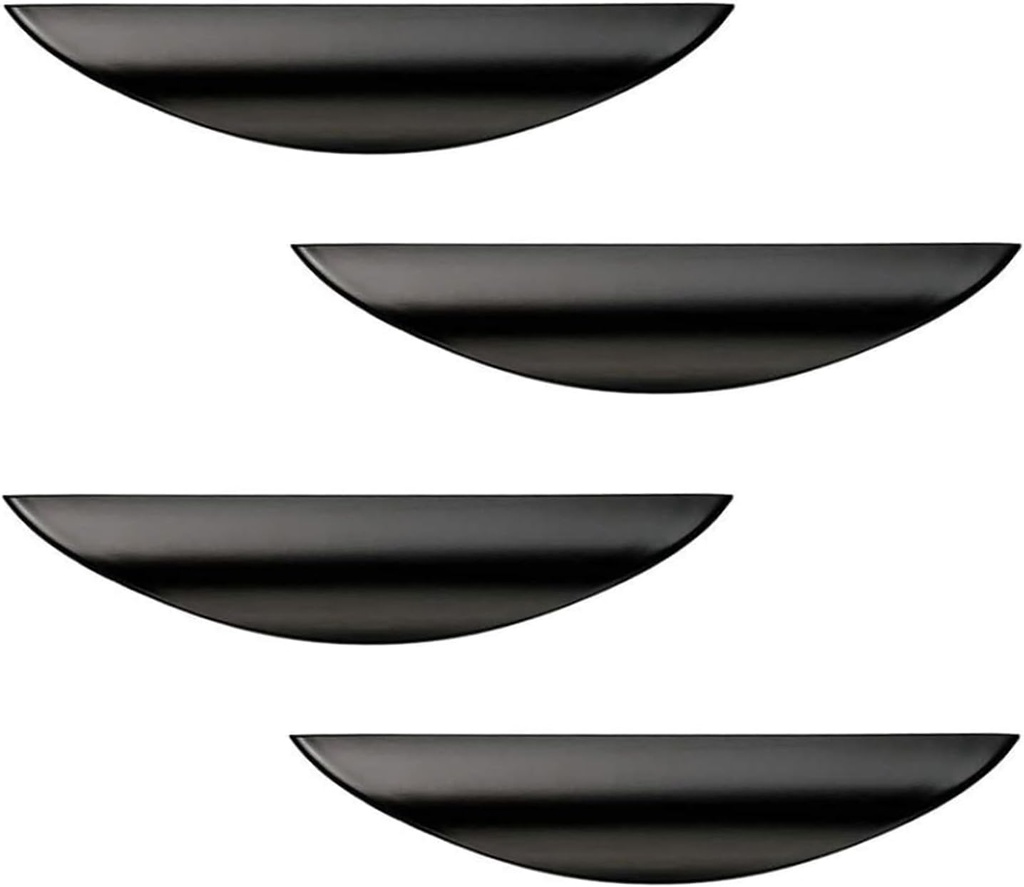 Modern Light Brushed Cabinet Pulls, Furniture Hardware Collection, Cabinet Handles, Drawer Pulls, Door Pulls, Kitchen Cupboard Handle, Pack of 4 (Black,L-4PCS)